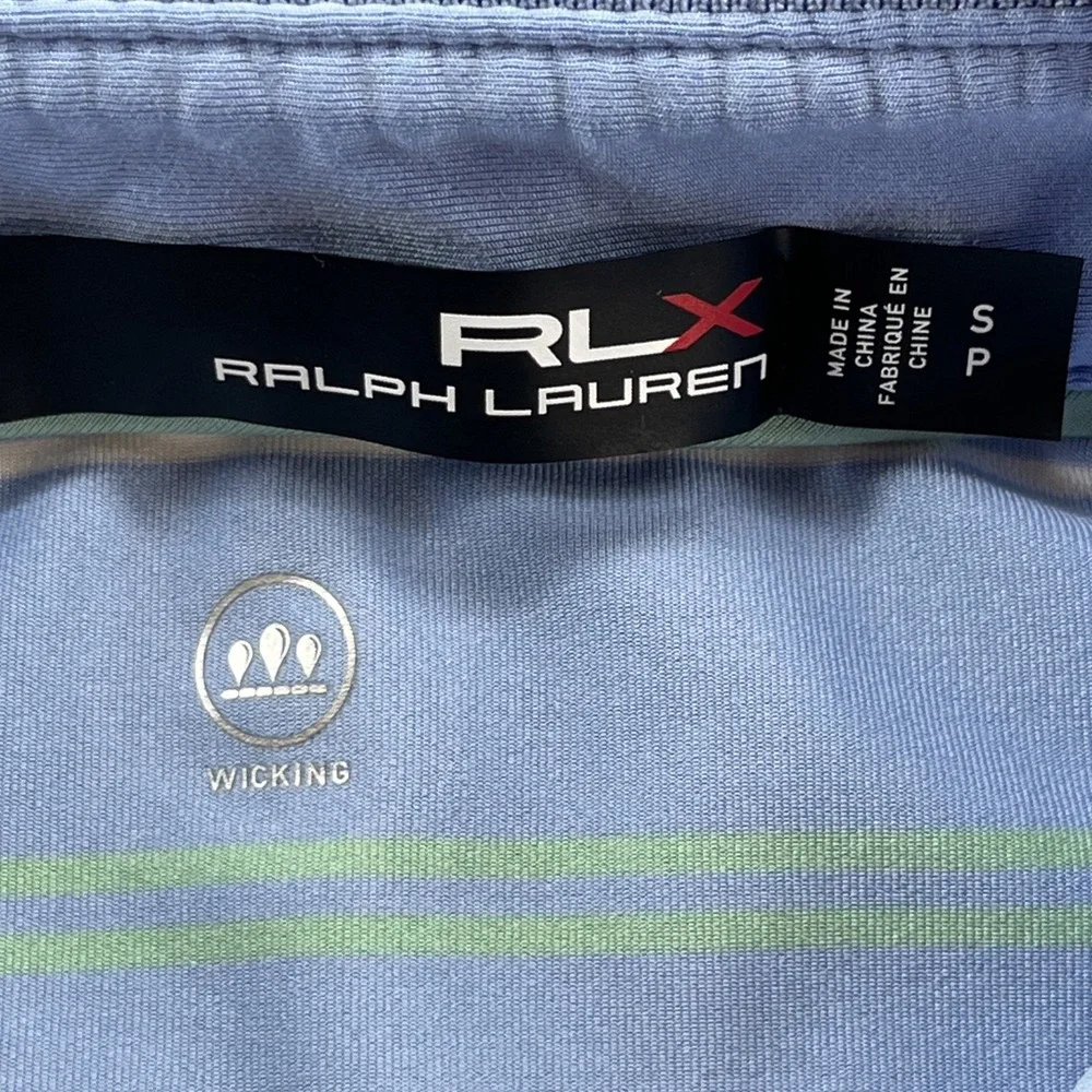 Ralph Lauren RLX Blue/Green/White Stripe Golf Polo Size Small